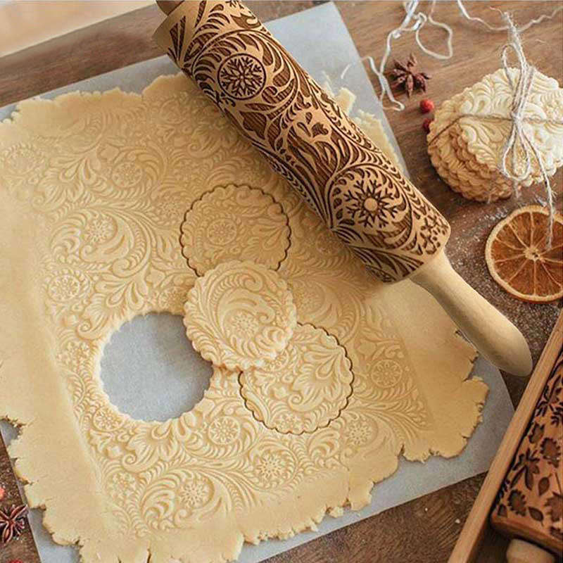 Rodillo de amasar grabado en r - Kitchen Roller Baking reseña y precio