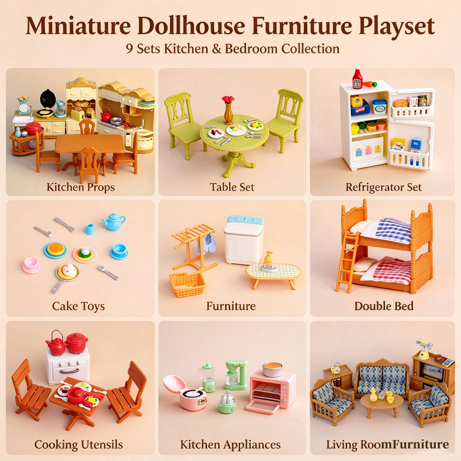 Juego de muebles en miniatura  - Kitchen Uncle reseña y precio
