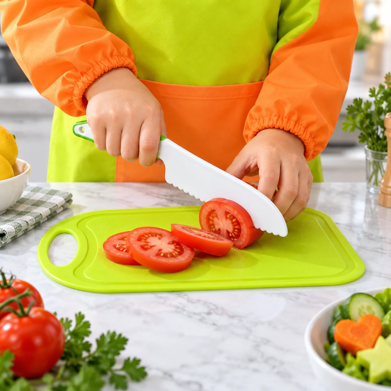 Juego de cuchillos de plástico - Kitchen Kids Baking Set reseña y precio